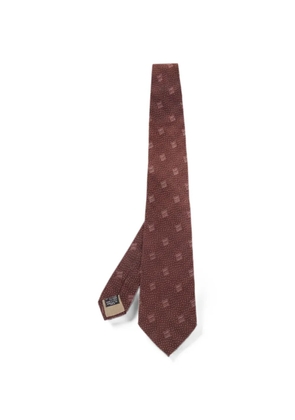 Giorgio Armani Pre-Owned patterned silk tie - Brown