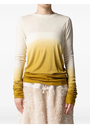 Muller Of Yoshiokubo Gradation ombre-effect long-sleeve T-shirt - White