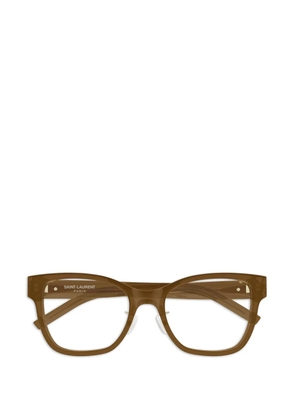 Saint Laurent Eyewear logo-detail glasses - Brown