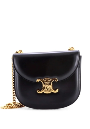 Celine Pre-Owned Triomphe Besace Clea Chain Flap Bag Leather shoulder bag - Black