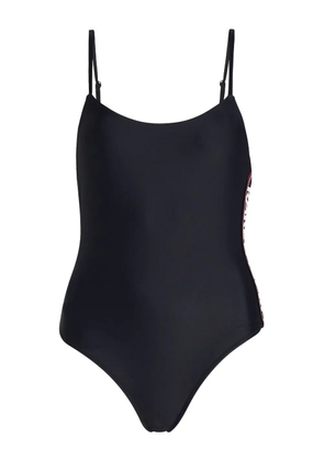 Karl Lagerfeld Essential logo-print swimsuit - Black