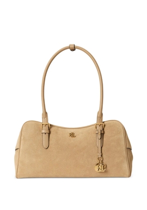 Lauren Ralph Lauren large Marcy suede shoulder bag - Neutrals