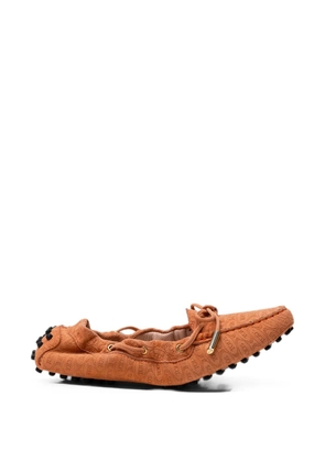 Tod's logo ballet flat - Brown