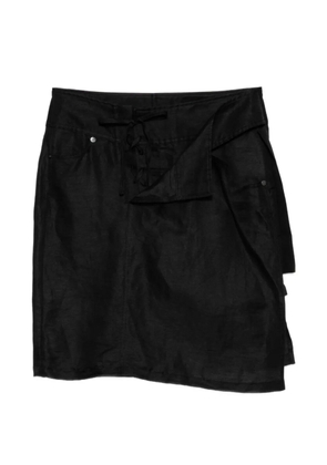 Yohji Yamamoto lace-up skirt - Black