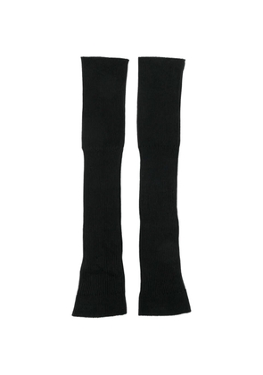 Yohji Yamamoto ribbed-knit leg warmers - Black