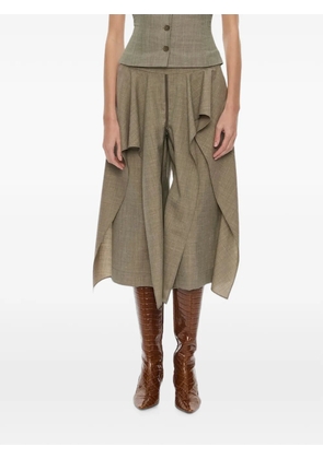 Christopher Esber Tropical split-skirt trousers - Green