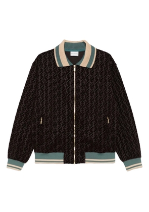 Drôle De Monsieur zip-up sweatshirt - Brown