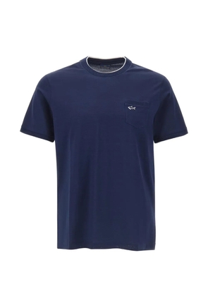 Paul & Shark logo-embroidered pocket T-shirt - Blue