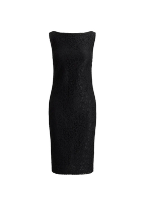 Lauren Ralph Lauren floral-lace sleeveless midi dress - Black