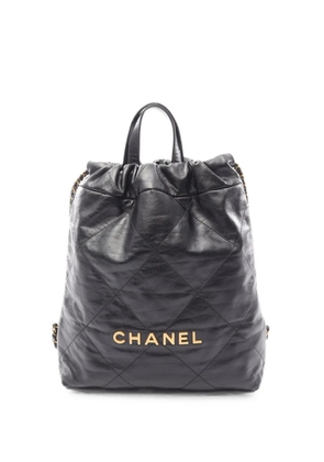 CHANEL Pre-Owned 2021 small Chanel 22 backpack - Black
