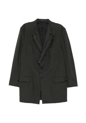 Y'S FOR MEN broad embroidered long jacket - Grey