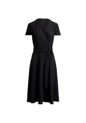 Lauren Ralph Lauren wrap-style belted midi dress - Black