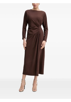 Pedro Del Hierro gathered maxi dress - Brown