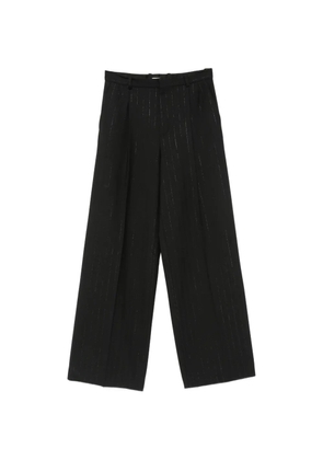 SANDRO pinstripe-pattern pleated palazzo pants - Black