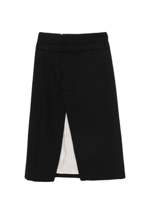 SANDRO split-front midi skirt - Black