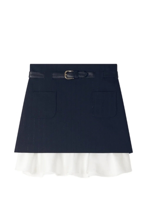 SANDRO pinstripe ruffled skirt - Black