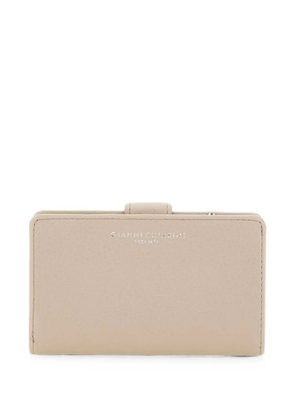 GIANNI CHIARINI Dollaro pebbled leather wallet - Neutrals