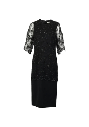 Valentino Garavani sequin-embellished lace midi dress - Black