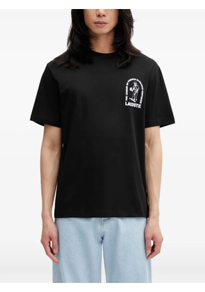 Lacoste print-detail T-shirt - Black