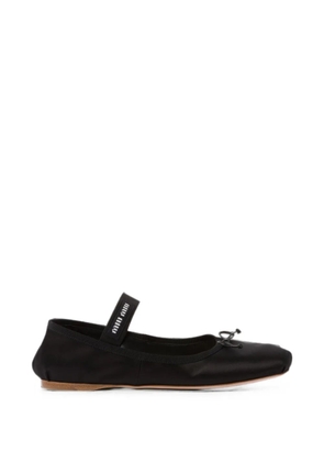 Miu Miu satin ballerinas - Black