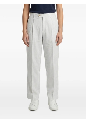 Brunello Cucinelli striped relaxed-fit trousers - White