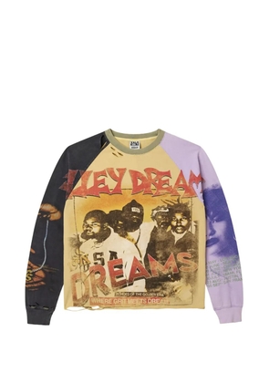 Vale distressed graphic-print sweater - Neutrals
