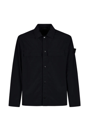 Stone Island logo-patch long-sleeve shirt - Black