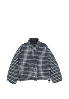 Miu Miu check-pattern reversible jacket - Blue