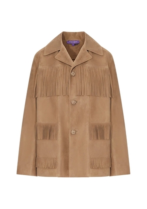 Ralph Lauren Collection fringe-trimmed suede jacket - Neutrals