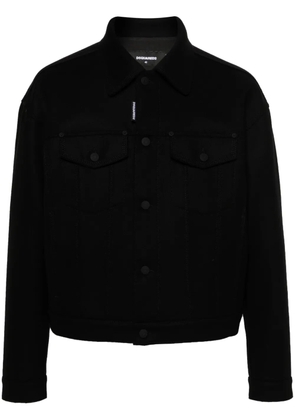 DSQUARED2 oversized-collar shirt jacket - Black