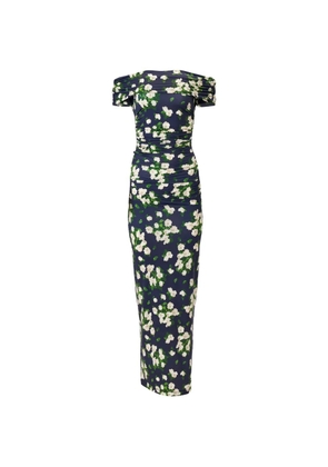 Carolina Herrera floral-print maxi dress - Blue