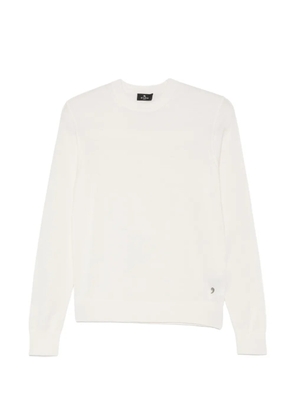 ETRO logo-plaque crew-neck sweater - White