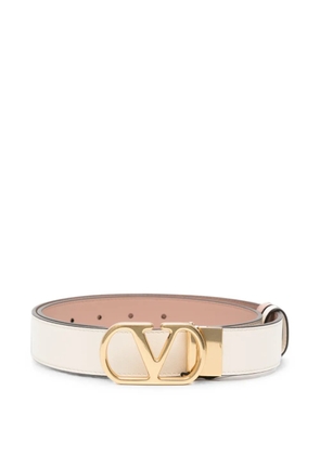 Valentino Garavani VLogo Signature leather belt - Neutrals