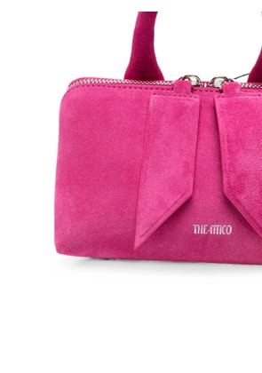 The Attico mini Friday suede top-handle tote bag - Pink