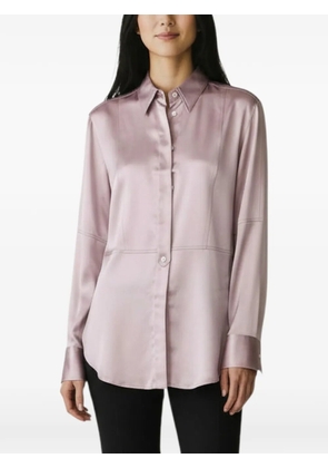 Brunello Cucinelli long-sleeve satin-finish shirt - Pink