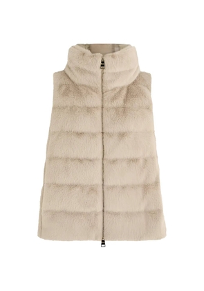 Herno high-neck padded sleeveless jacket - Neutrals