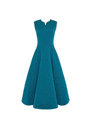 Roksanda Ridha textured-finish midi dress - Blue