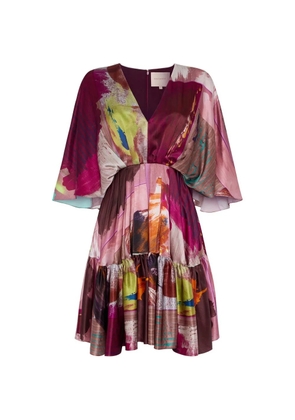 Roksanda Yasmin pictorial-print mini dress - Pink