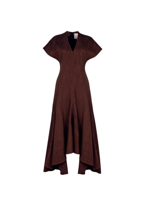 Roksanda Sapha asymmetric-hem flared dress - Brown