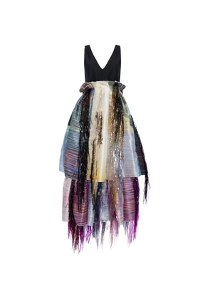 Roksanda Hanae fil-coupé patchwork maxi dress - Black