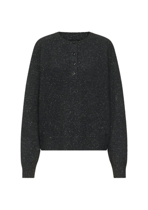 LouLou de Saison Malo oversized cashmere henley sweater - Grey