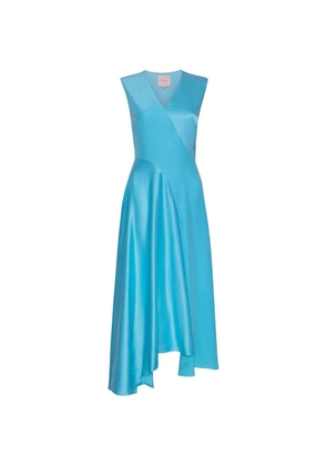 Roksanda Miral asymmetric midi flared dress - Blue