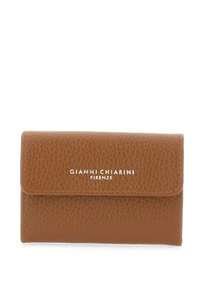 GIANNI CHIARINI Dollaro hammered leather wallet - Brown