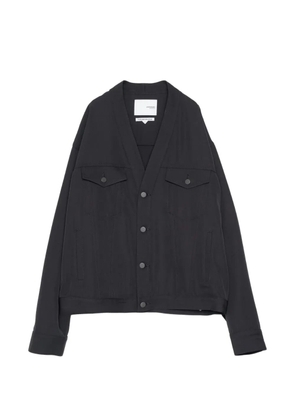 Yoshiokubo V-neck button-up jacket - Black