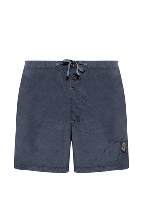 Stone Island Compass logo-patch swim shorts - Blue