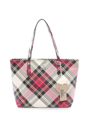 Vivienne Westwood Pre-Owned tartan-pattern tote bag - Pink
