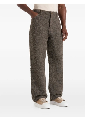 Manière De Voir Arnault in brown boucle relaxed-fit jeans