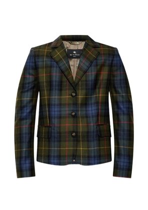 ETRO check-pattern blazer - Green