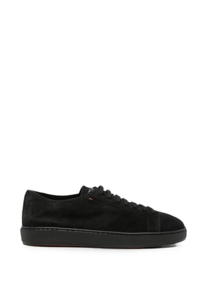 Santoni Damps lace-up suede sneakers - Black