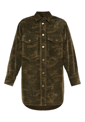 AllSaints camouflage corduroy shirt - Green